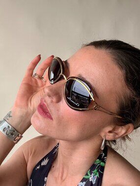 VTG Christian Dior CD 2050 40A Metallic Copper Sunglasses Austria 90's Deadstock